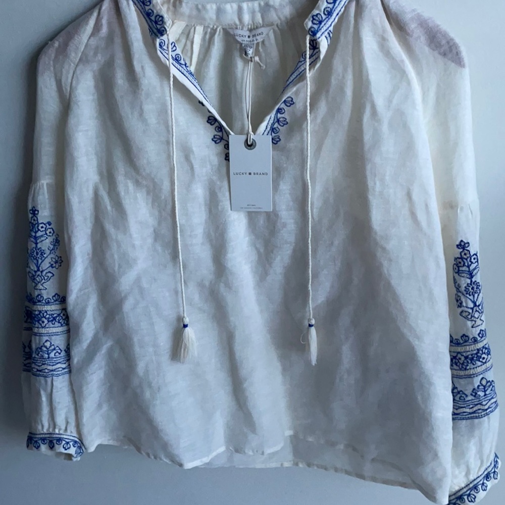 NWT Lucky Brand Linen Shirt